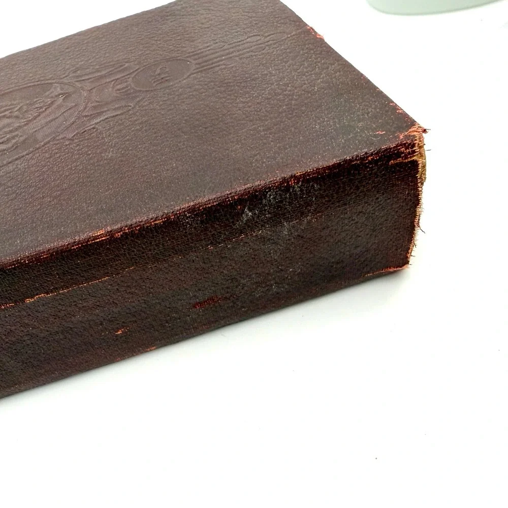 World Syndicate Co Shakespeare Book Flex Leather Antique 1927 Maroon Illustrated